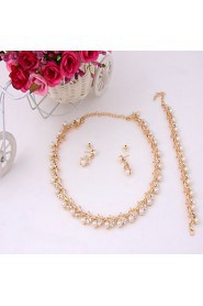 Fashion gold-plated necklace (necklace) (earrings) (Bracelet)