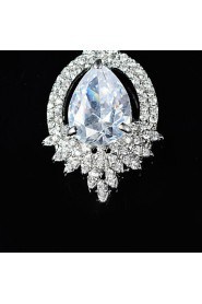 Vintage Women's Earrings Diamond Silver Earring For Wedding Bridal