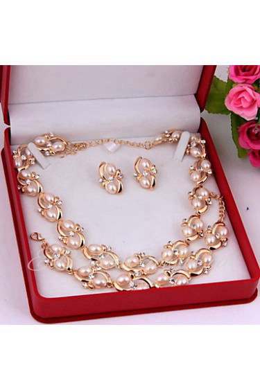 Fashion gold-plated necklace (necklace) (earrings) (Bracelet)