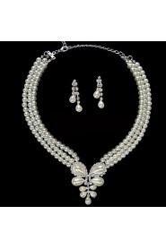 Jewelry Set Women's Anniversary / Wedding / Engagement / Birthday / Gift / Party / Special Occasion Jewelry Sets AlloyImitation Pearl /