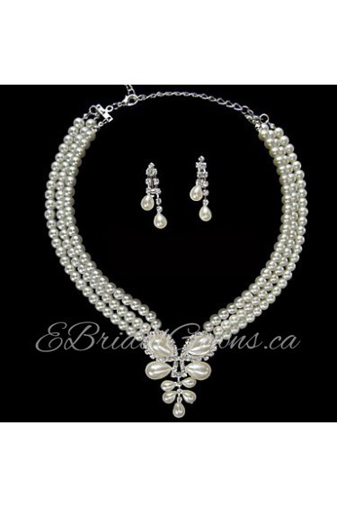 Jewelry Set Women's Anniversary / Wedding / Engagement / Birthday / Gift / Party / Special Occasion Jewelry Sets AlloyImitation Pearl /