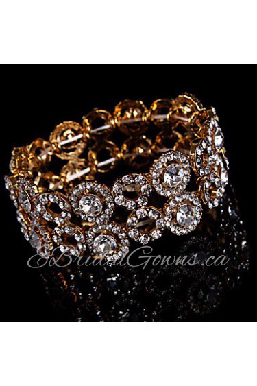 Women's Chain / Round Bangles Bracelet Alloy Rhinestone