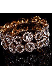 Women's Chain / Round Bangles Bracelet Alloy Rhinestone