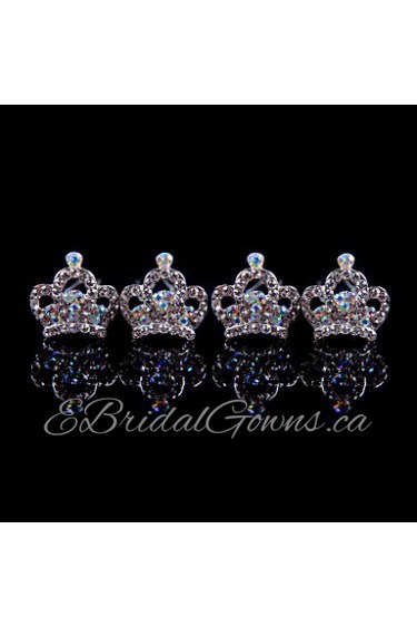 Hot Alloy Hairpins With Rhinestone Wedding/Party Headpiece(Set of 4)