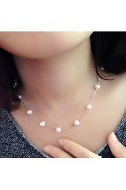 Korean Fashion Personality Ladies Wild Pearl Necklace