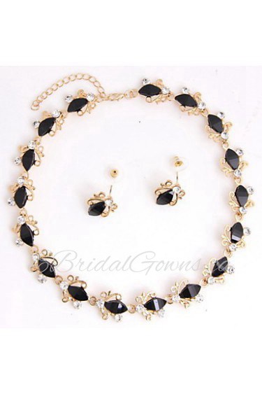 Fashion Gilded Necklace (necklace) (earrings)