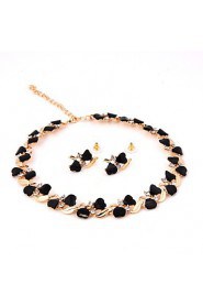 Classic gold-plated Necklace (necklace) (earrings)