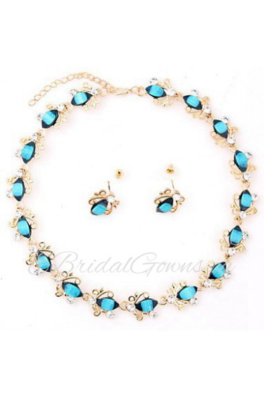 Fashion Gilded Necklace (necklace) (earrings)