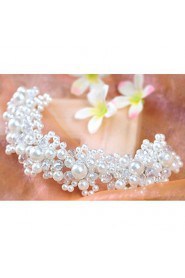 Women's / Flower Girl's Crystal / Alloy / Imitation Pearl Headpiece-Wedding / Special Occasion Flowers Red / White