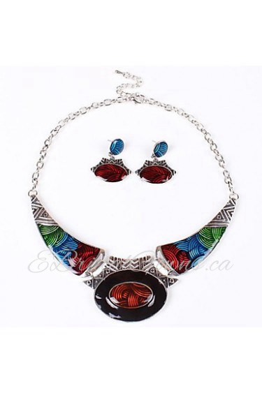 Jewelry Set Women's Party Jewelry Sets Alloy Non Stone Earrings / Necklaces Silver