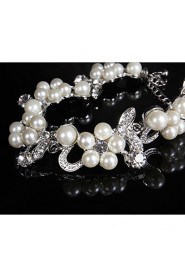 Women's Chain Bracelet Alloy Imitation Pearl / Rhinestone