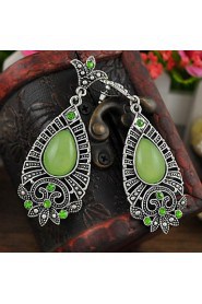 Wholesale Vintage Earrings Green Earrings Brincos for Women Spring and Summer Bohemia Earrings