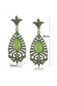 Wholesale Vintage Earrings Green Earrings Brincos for Women Spring and Summer Bohemia Earrings