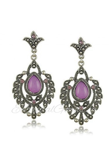 New Vintage Purple Earrings Jewelry