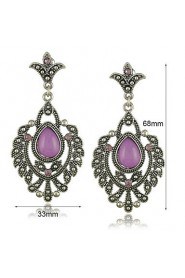 New Vintage Purple Earrings Jewelry