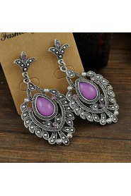 New Vintage Purple Earrings Jewelry