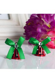 Lureme Fashion Christmas Bowknot Red Small Bell Anez Alloy Drop Earrings