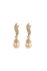 Drop Earrings Women's Alloy Earring Imitation Pearl