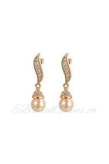 Drop Earrings Women's Alloy Earring Imitation Pearl