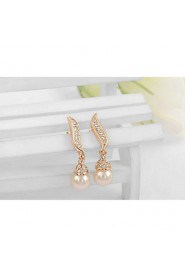 Drop Earrings Women's Alloy Earring Imitation Pearl