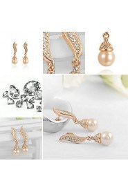 Drop Earrings Women's Alloy Earring Imitation Pearl