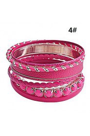 Women's Round Bangles Bracelet Alloy