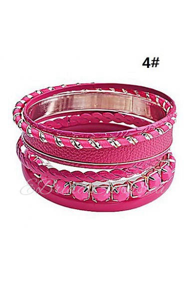 Women's Round Bangles Bracelet Alloy