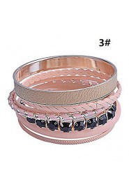 Women's Round Bangles Bracelet Alloy