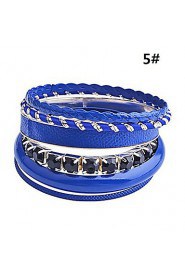 Women's Round Bangles Bracelet Alloy