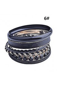 Women's Round Bangles Bracelet Alloy