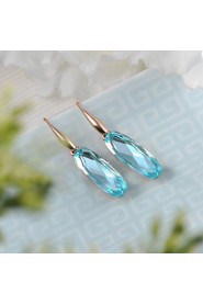 Women's Cubic Zirconia/Elegant Rose Gold Alloy Drop Earrings