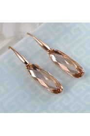 Women's Cubic Zirconia/Elegant Rose Gold Alloy Drop Earrings