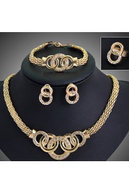 Jewelry Set Women's Anniversary / Wedding / Engagement / Birthday / Gift / Party / Daily / Special Occasion Jewelry Sets Alloy Rhinestone