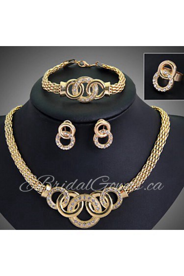 Jewelry Set Women's Anniversary / Wedding / Engagement / Birthday / Gift / Party / Daily / Special Occasion Jewelry Sets Alloy Rhinestone