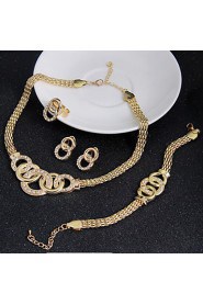 Jewelry Set Women's Anniversary / Wedding / Engagement / Birthday / Gift / Party / Daily / Special Occasion Jewelry Sets Alloy Rhinestone