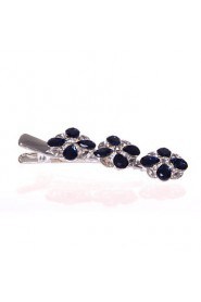 Women/Flower Girl Alloy Barrette With Sapphire/Rhinestone Wedding/Party Headpiece