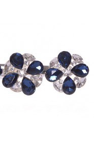 Women/Flower Girl Alloy Barrette With Sapphire/Rhinestone Wedding/Party Headpiece