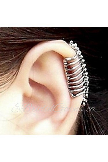 Punk Skull Spine Without Hole Ear Cuffs