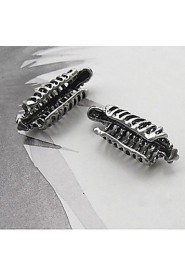 Punk Skull Spine Without Hole Ear Cuffs