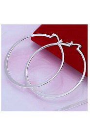 Silver Circle Hoop Earrings