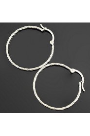 Silver Circle Hoop Earrings