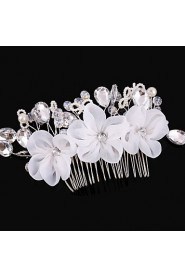 Vintage Charming Design Wedding Bride Handmake Headband Necklace Cown Pearls Hair Accessior Flower Silver