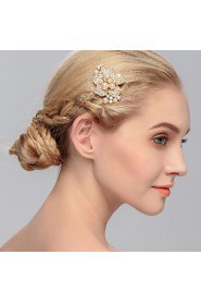 Women's Pearl / Rhinestone Headpiece-Wedding / Special Occasion / Casual / Office & Career / Outdoor Hair Combs 1 Piece Clear Round