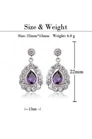 Drop Earrings Couples'/Kid's/Women's Cubic Zirconia Earring Cubic Zirconia