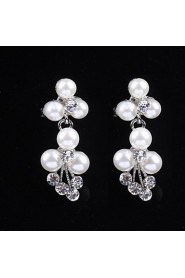 Flower style Women's Cubic Zirconia/Alloy/Imitation Pearl Wedding/Party Jewelry Set With