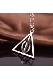 Harry Potter Luna Lovegood Resurrection Stone Rotatable Alloy Movie Pendant Necklace(1 Pc)