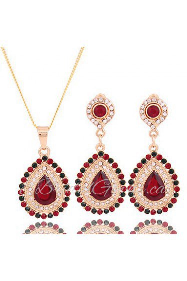 Fashion jewelry necklaces earrings gold plated (necklace) (earrings)