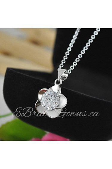 Women's New Necklace & Pendants Flower with CZ Pendant Necklaces