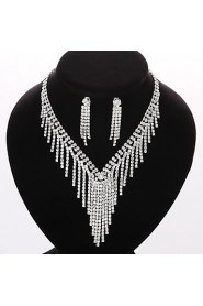 Elegant Alloy With Rhinestone Ladies' Jewelry Sets