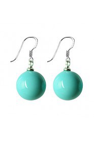 Exquisite Turquoise Round Earrings